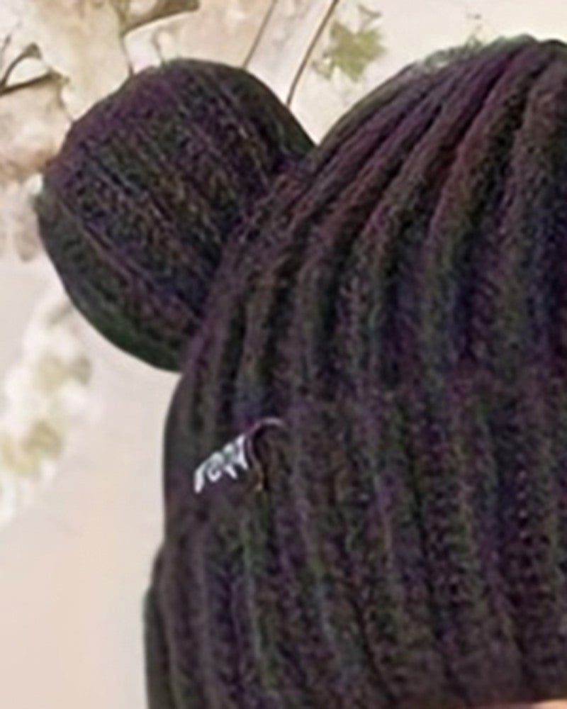 Cuffed Knit Winter Warm Beanie Hat With Bear Ears