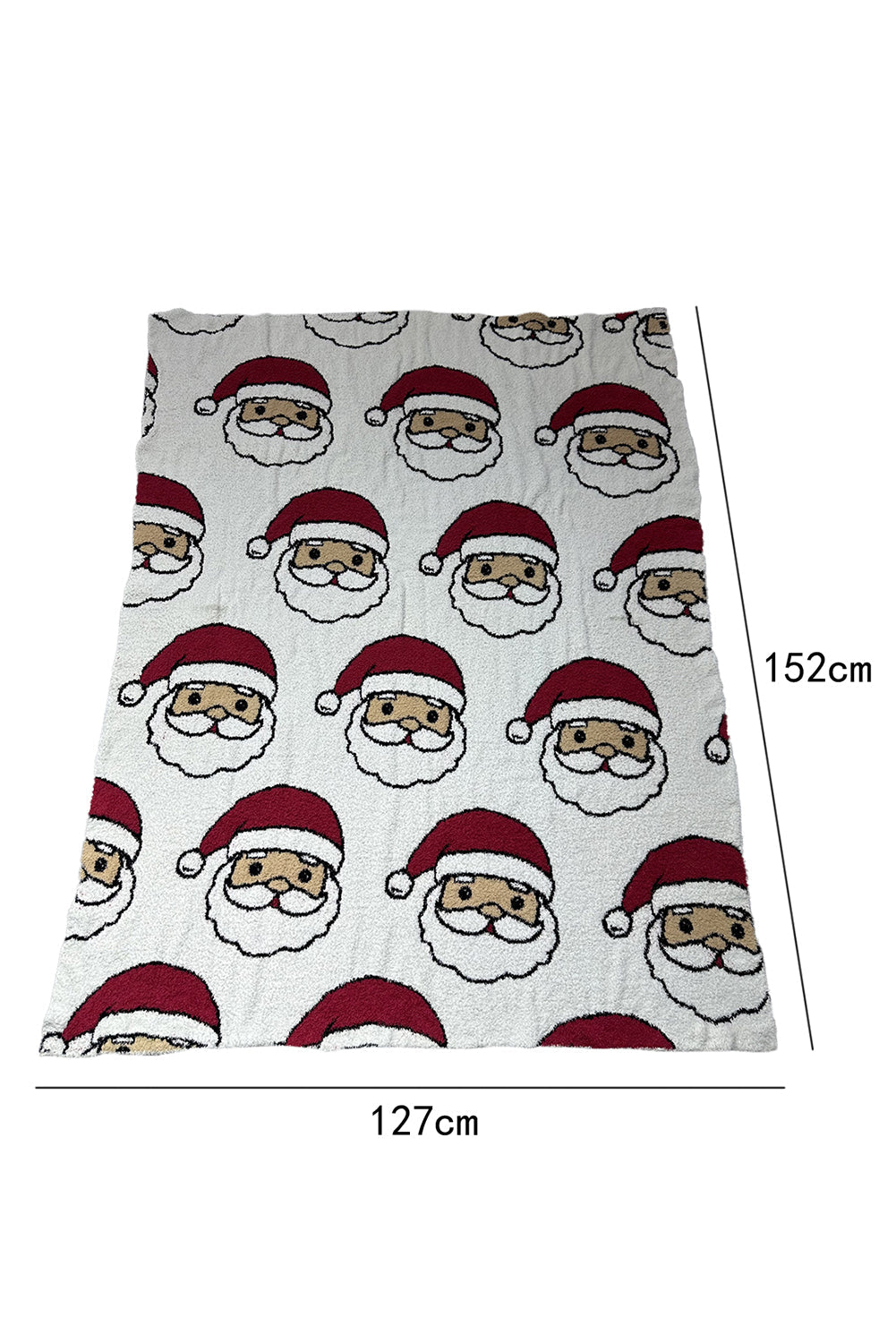 White Cartoon Christmas Father Lambswool Blanket