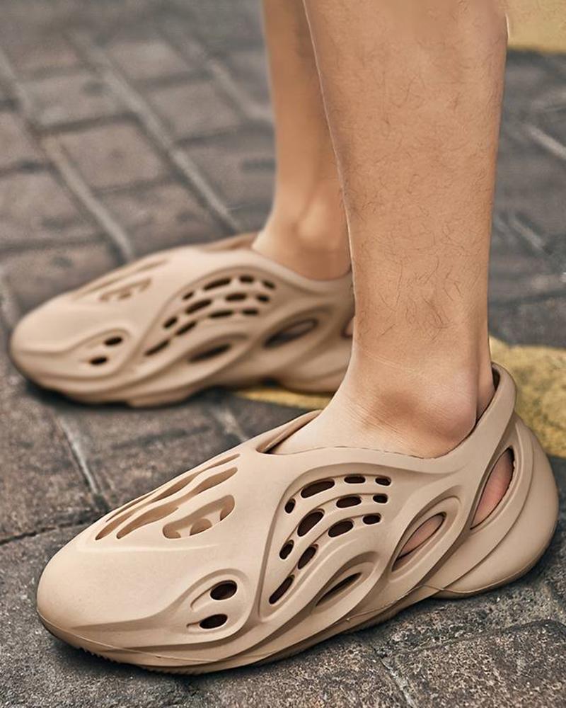 Hollow Out Closed Toe Clog Sandals