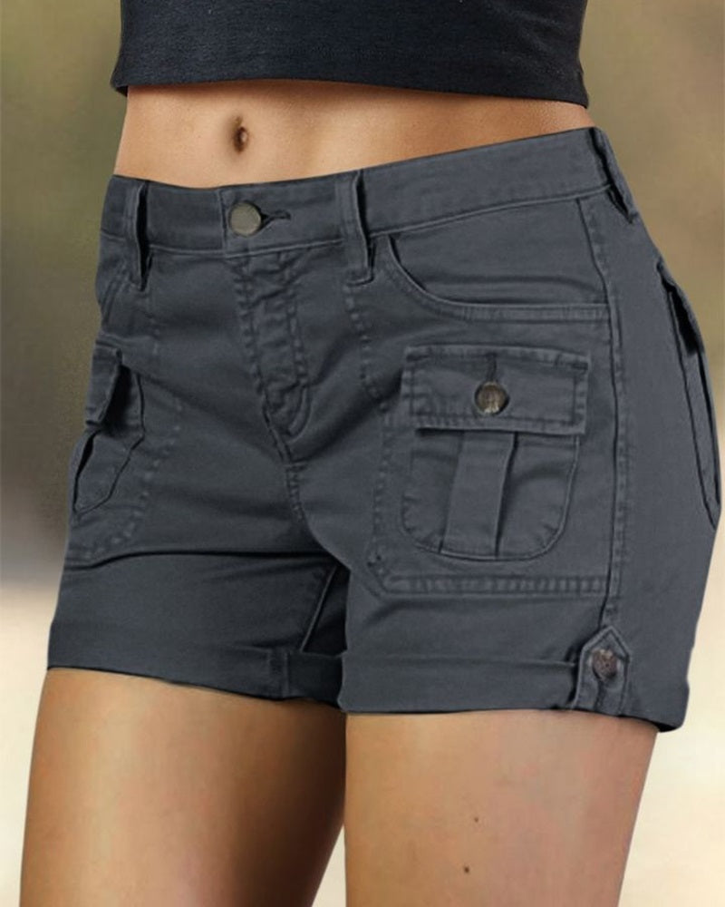 Pocket Design Casual Shorts