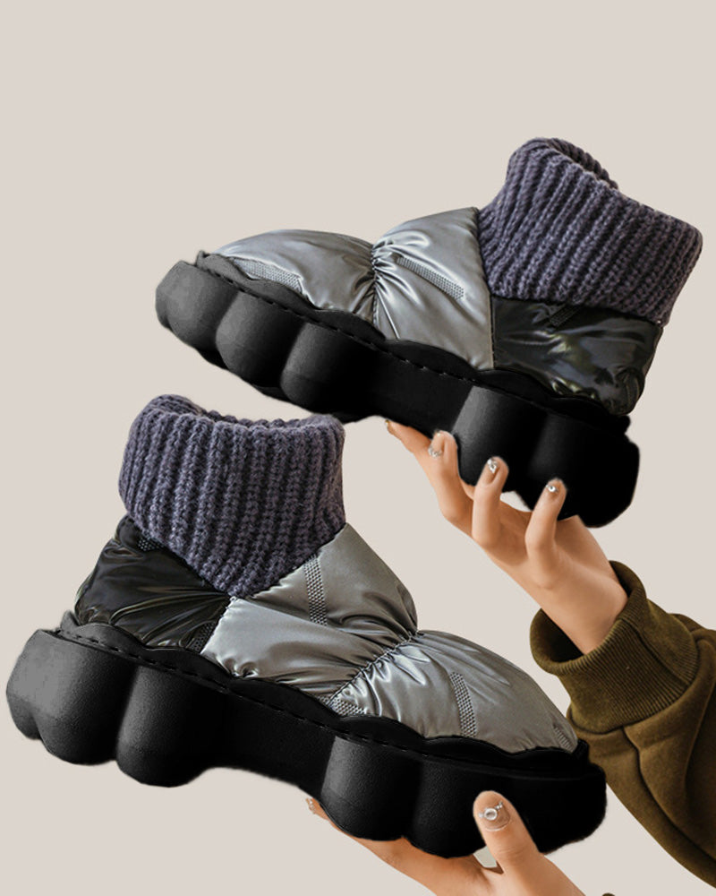 Quilted Non Slip Lined Slipper Boots