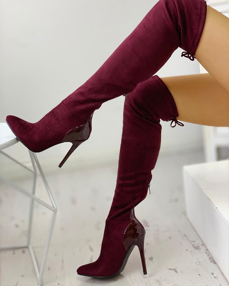 Pointed Toe Over The Knee Boots