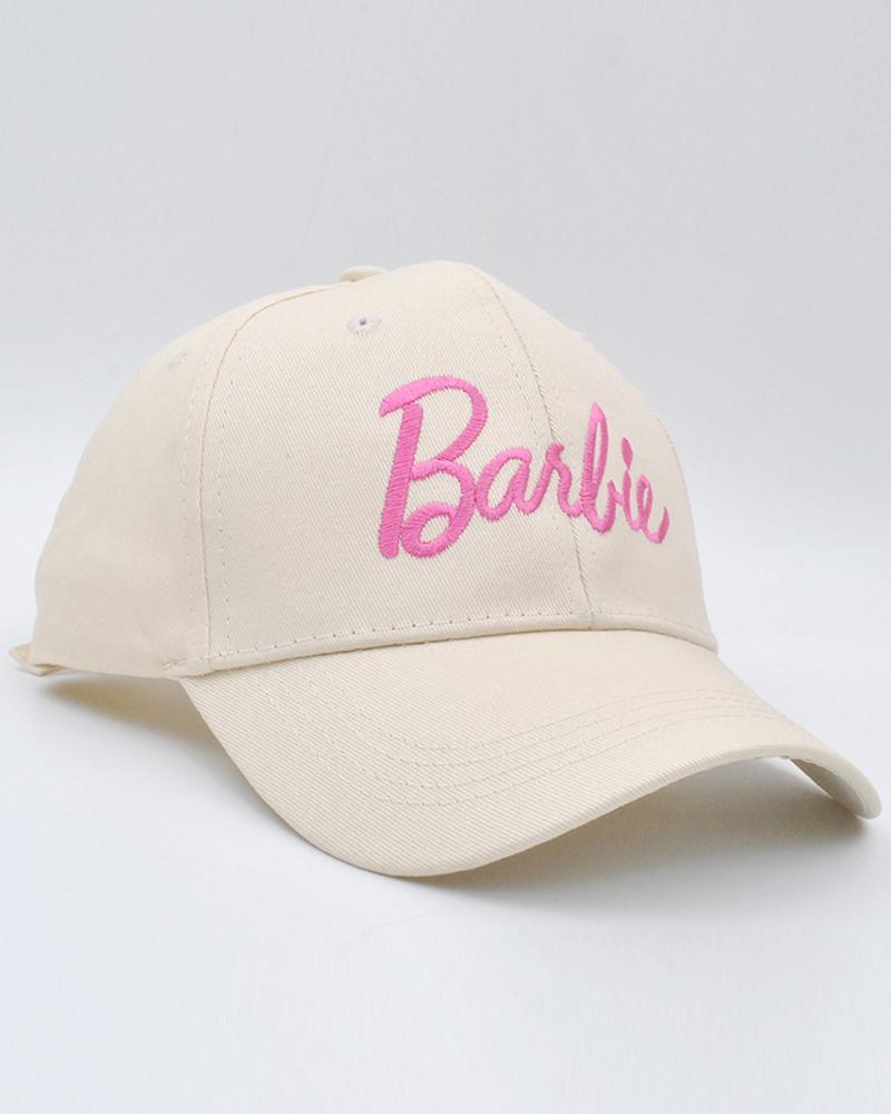 Sweet Barbie Letter Embroidery Adjustable Strap Baseball Cap