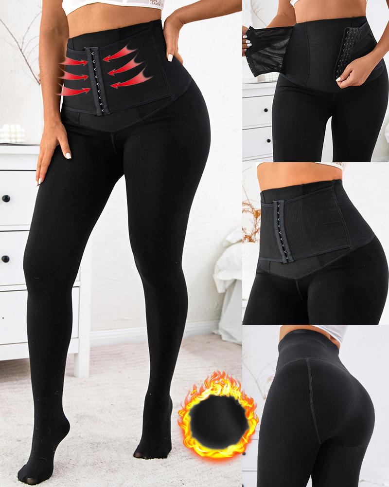 Tummy Control Trampling Fleece Lined Leggings Winter Warm Tights