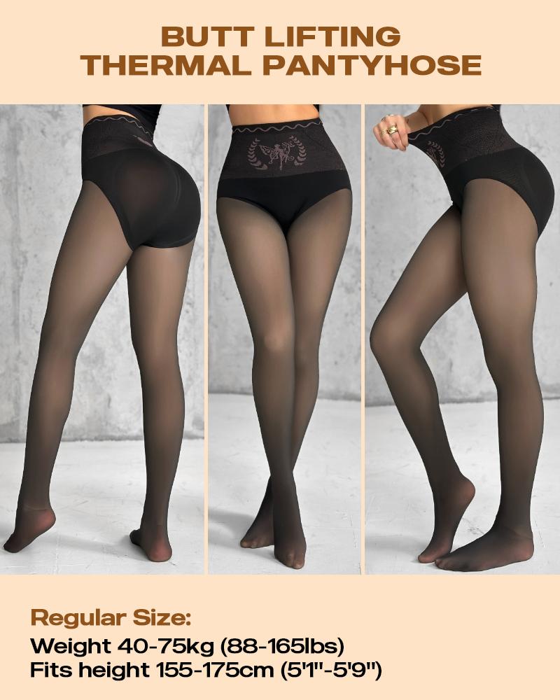 High Waist Butt Lifting Tights Transparent Thermal Pantyhose Leggings