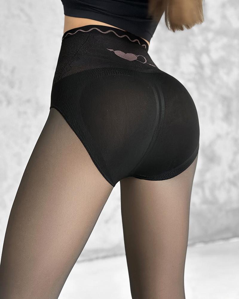 High Waist Butt Lifting Tights Transparent Thermal Pantyhose Leggings