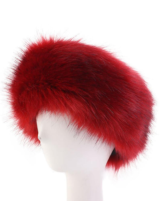 Faux Fur Fluffy Winter Warm Headband Earmuffs Hat