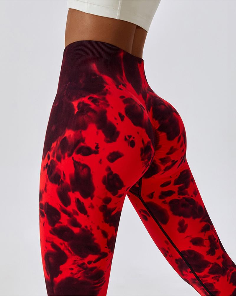 Seamless Butt Lift High Waist Tie Dye Yoga Pants Workout Leggings