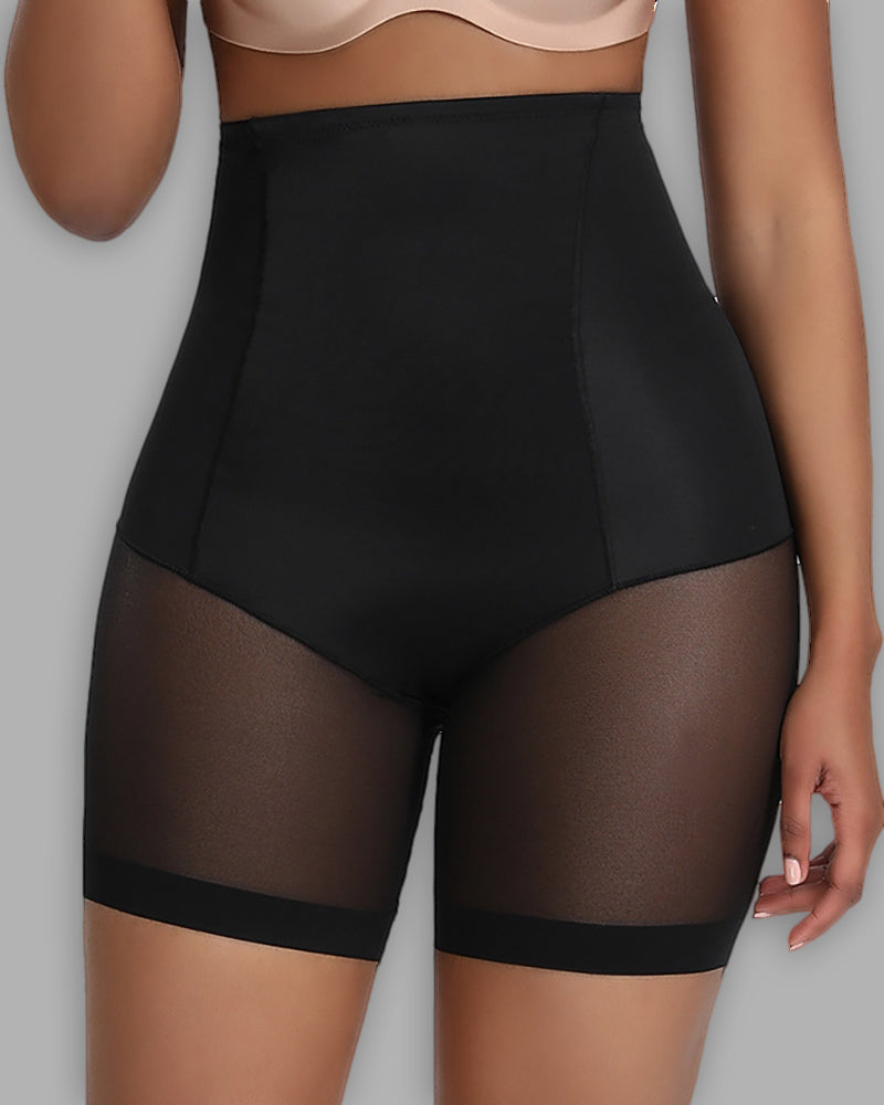 High Waisted Body Shaper Mesh Shorts Tummy Control Butt Lifter Shapewear