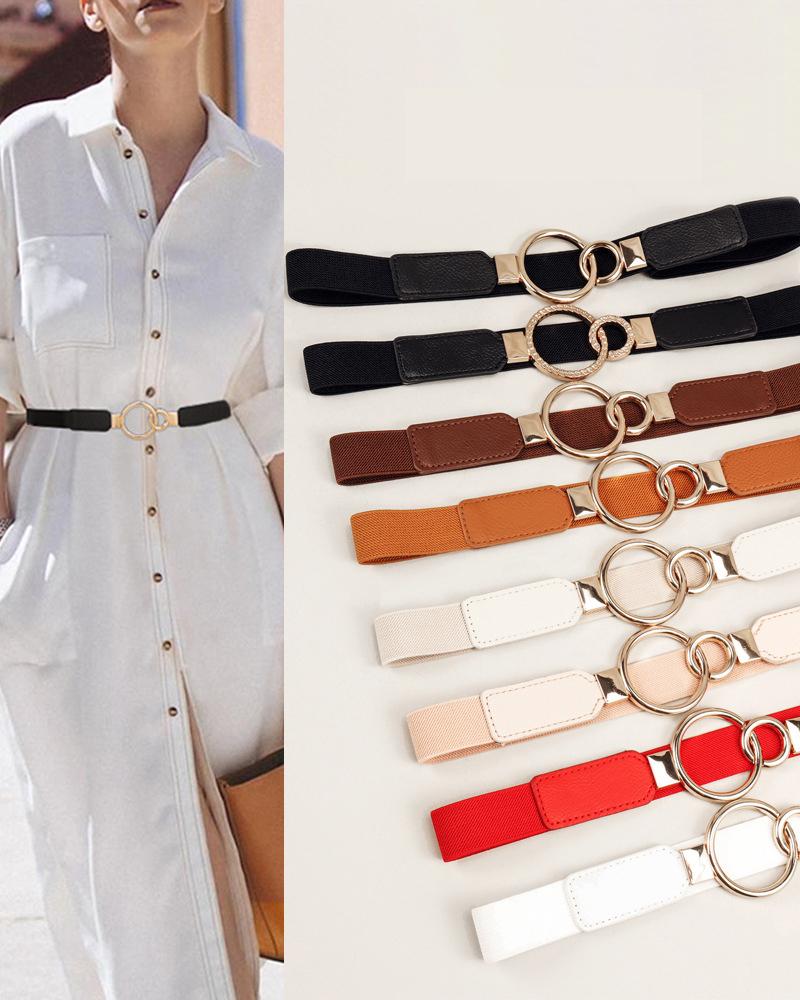 O Ring Elastic Waist Fashionable Belt