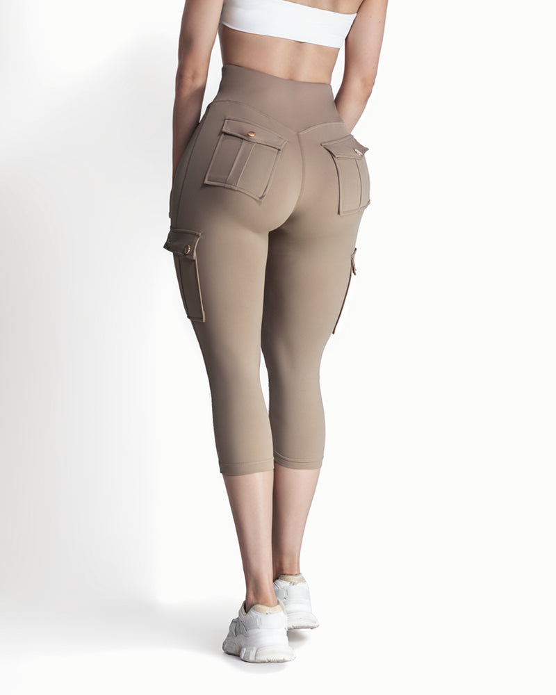 Pocket Design High Waist Sports Active Pants