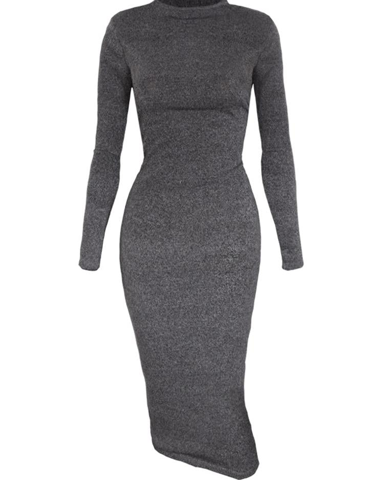 Stylish Long Sleeve Bodycon Dress