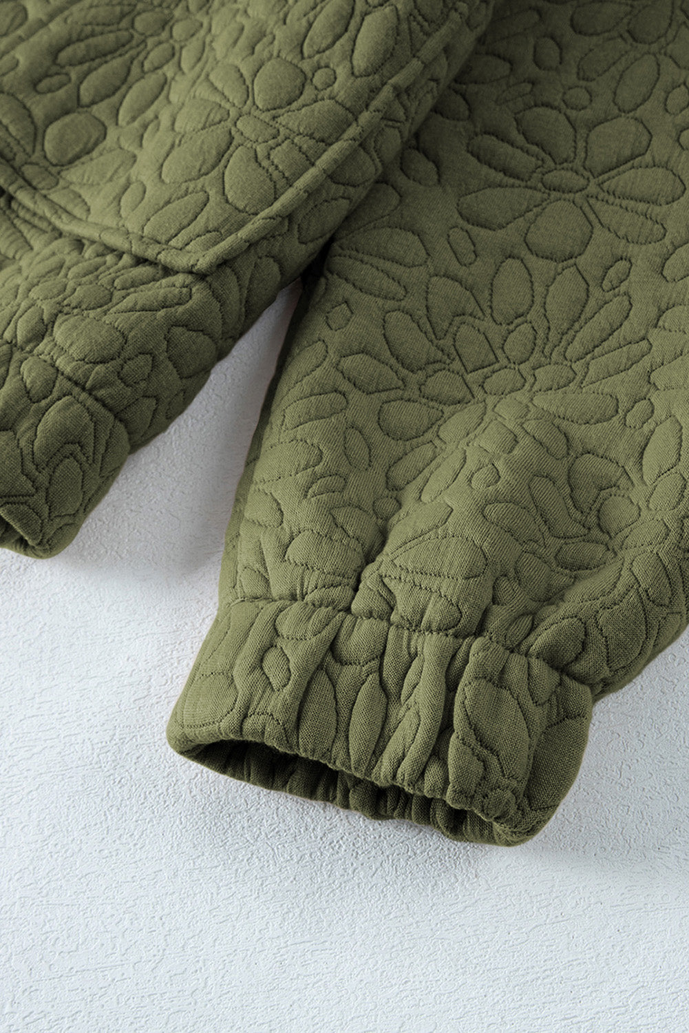 Jungle Green Floral Quilted Jacket