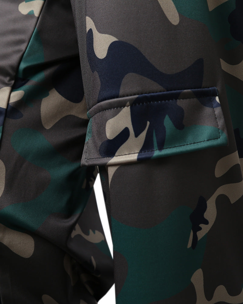 Plus Size Camouflage Print Pocket Design Cargo Pants