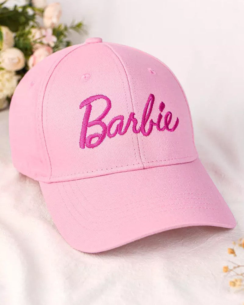 Sweet Barbie Letter Embroidery Adjustable Strap Baseball Cap