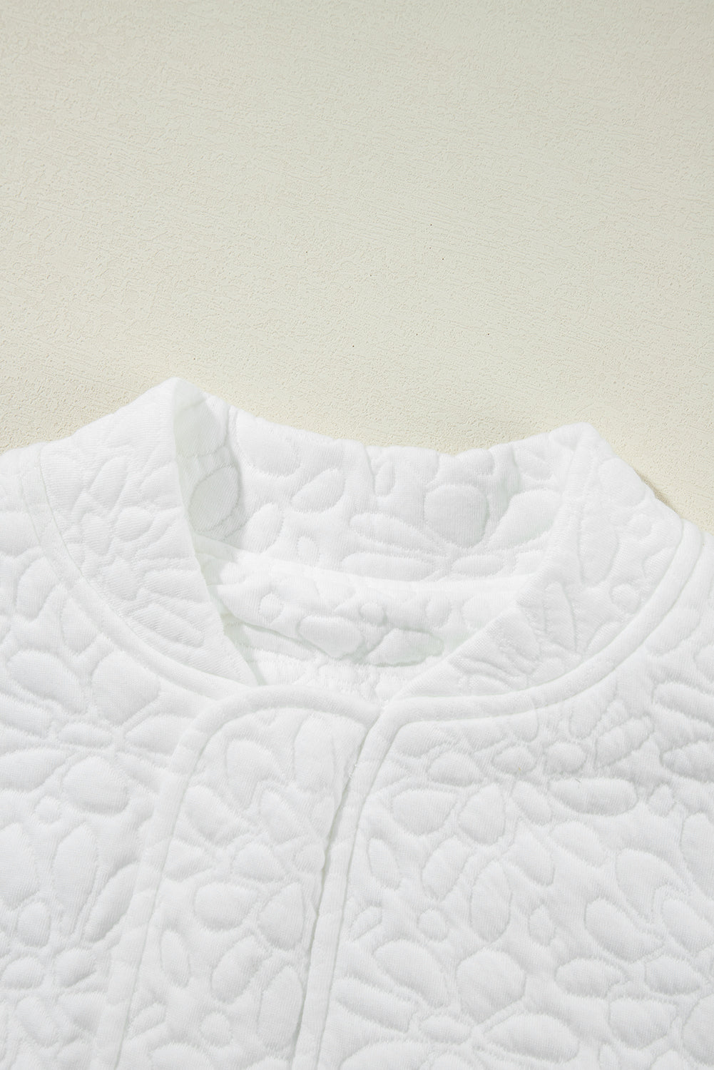 White Floral Quilted Jacket