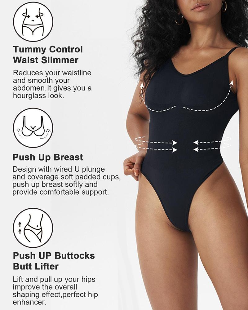 Seamless Tummy Control Backless Shapewear Bodysuit