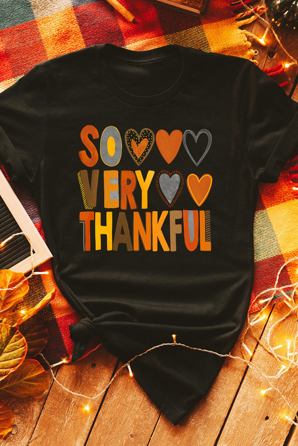 White Thanksgiving Slogan Print Crew Neck T Shirt