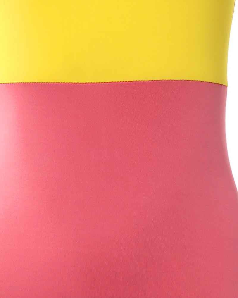 Short Sleeve Colorblock Maxi Dress