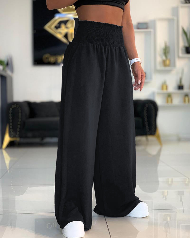 High Waist Wide Leg Pants