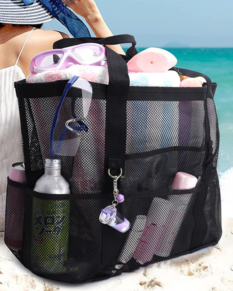 Hollow Out Multi pockets Accessories Organizer Large Capacity Cosmetic Makeup Travel Toiletry Beach Bag