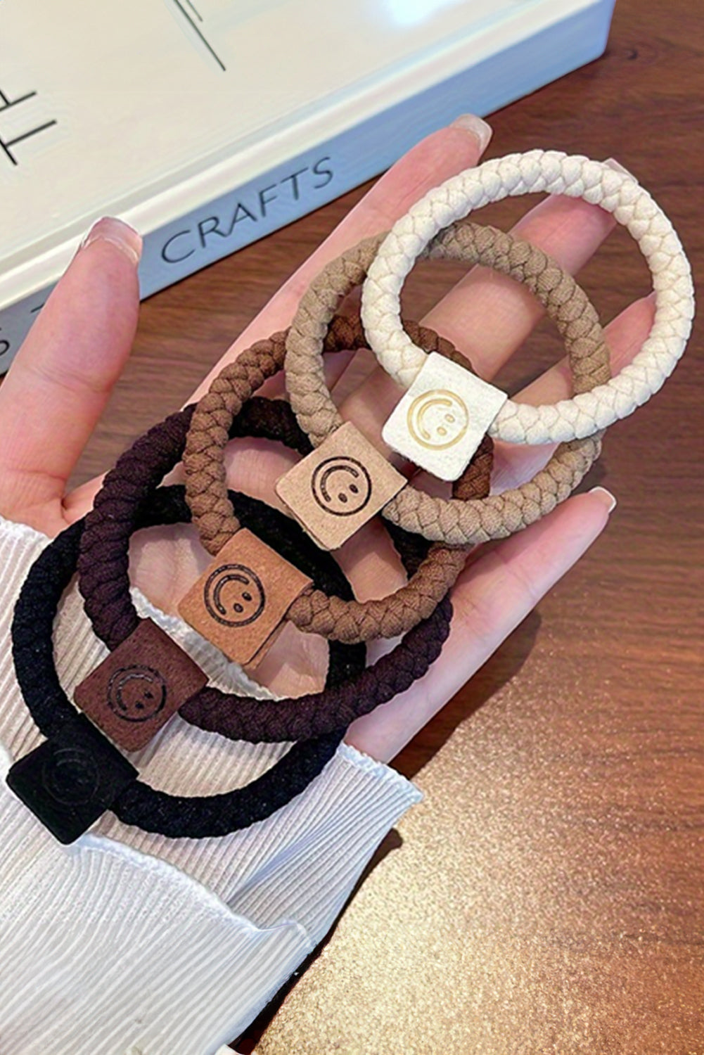 Camel 5Pcs Solid High Elastic Hair Tie