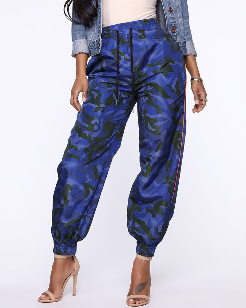 Camouflage Print High Waist Harem Pants