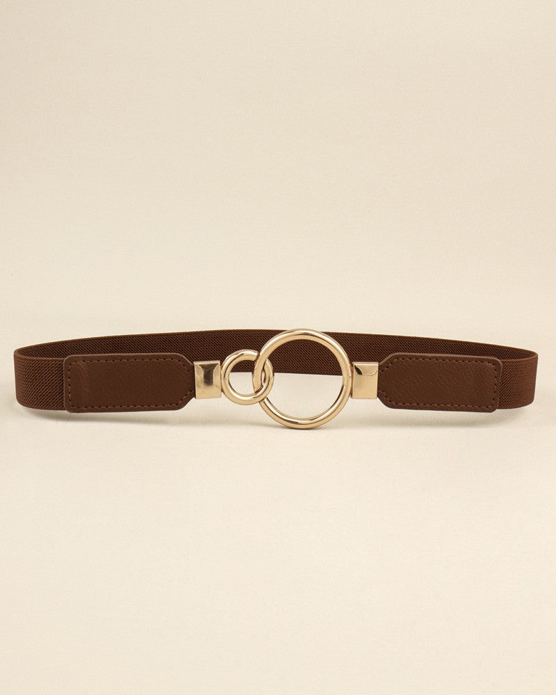 O Ring Elastic Waist Fashionable Belt