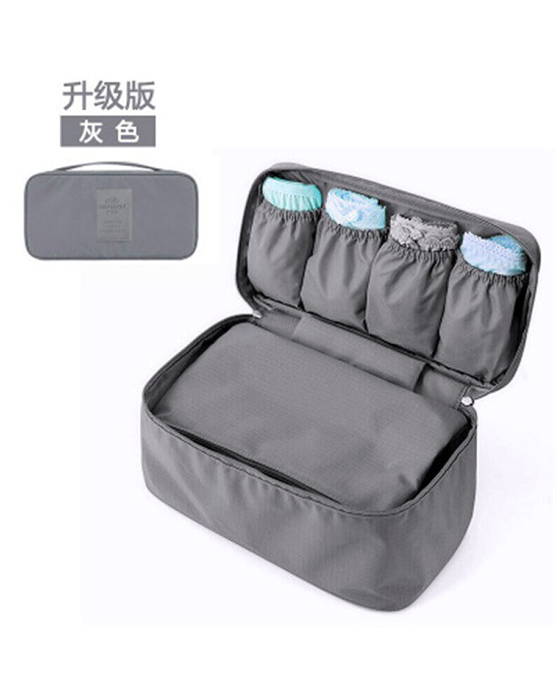 Underwear Organizer Large Compartment Lightweight Double Layer Cosmetic Bag Bra Bag