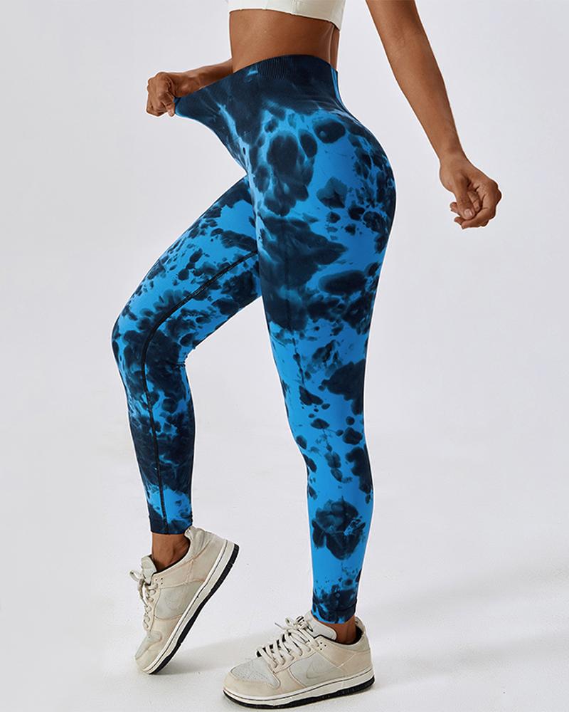 Seamless Butt Lift High Waist Tie Dye Yoga Pants Workout Leggings