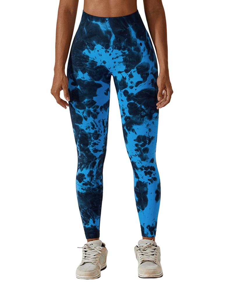 Seamless Butt Lift High Waist Tie Dye Yoga Pants Workout Leggings