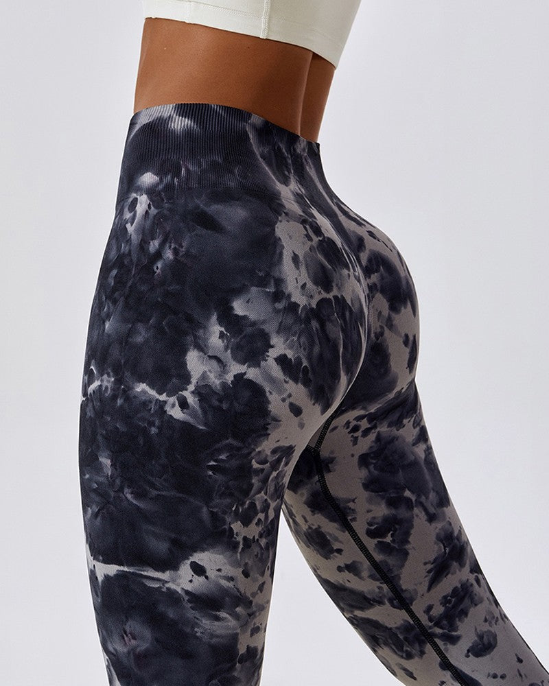 Seamless Butt Lift High Waist Tie Dye Yoga Pants Workout Leggings