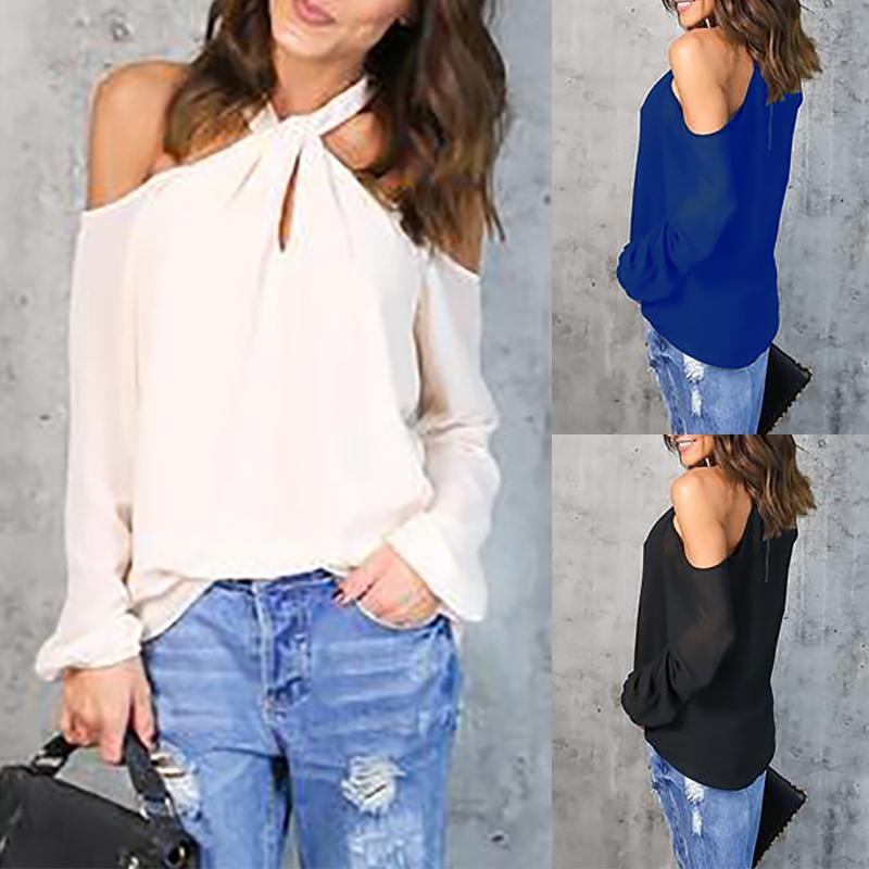 Fashion Women Off Shoulder Crisscross Halter Top