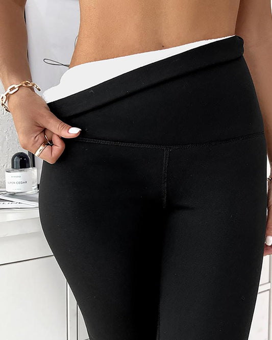 High Waist Fleece Lined Thermal Leggings