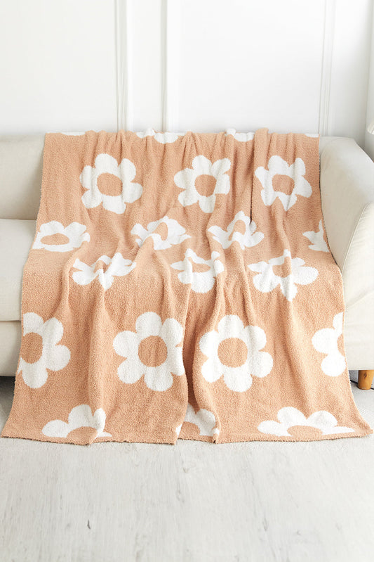 Parchment Floral Printed Soft Throw Blanket 127*152cm