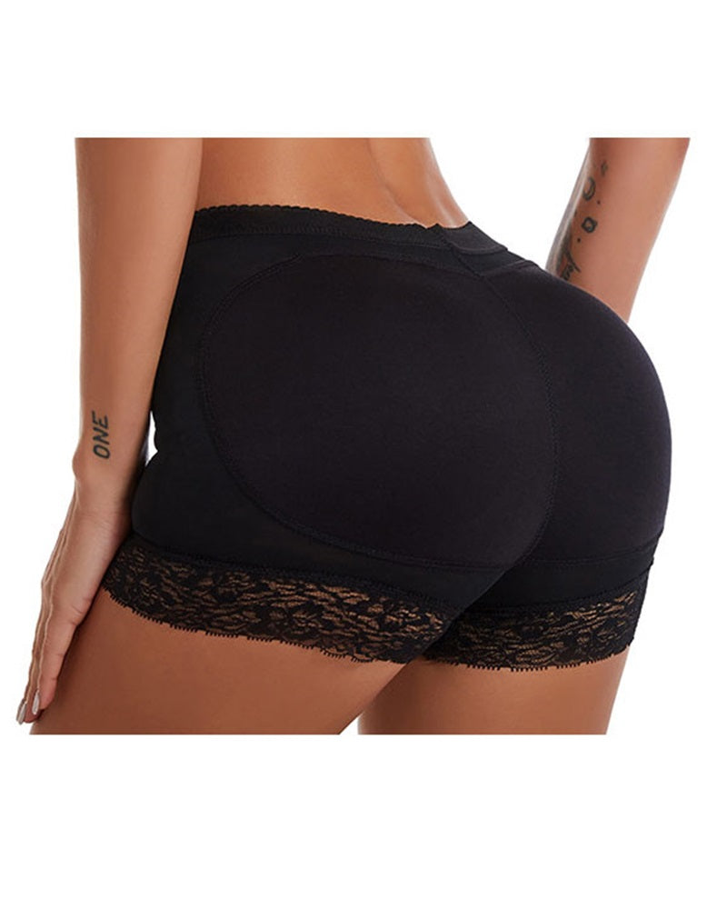 Contrast Lace Butt Lifting Shapewear Hip Padded Panty Breathable Underwear Body Shaper