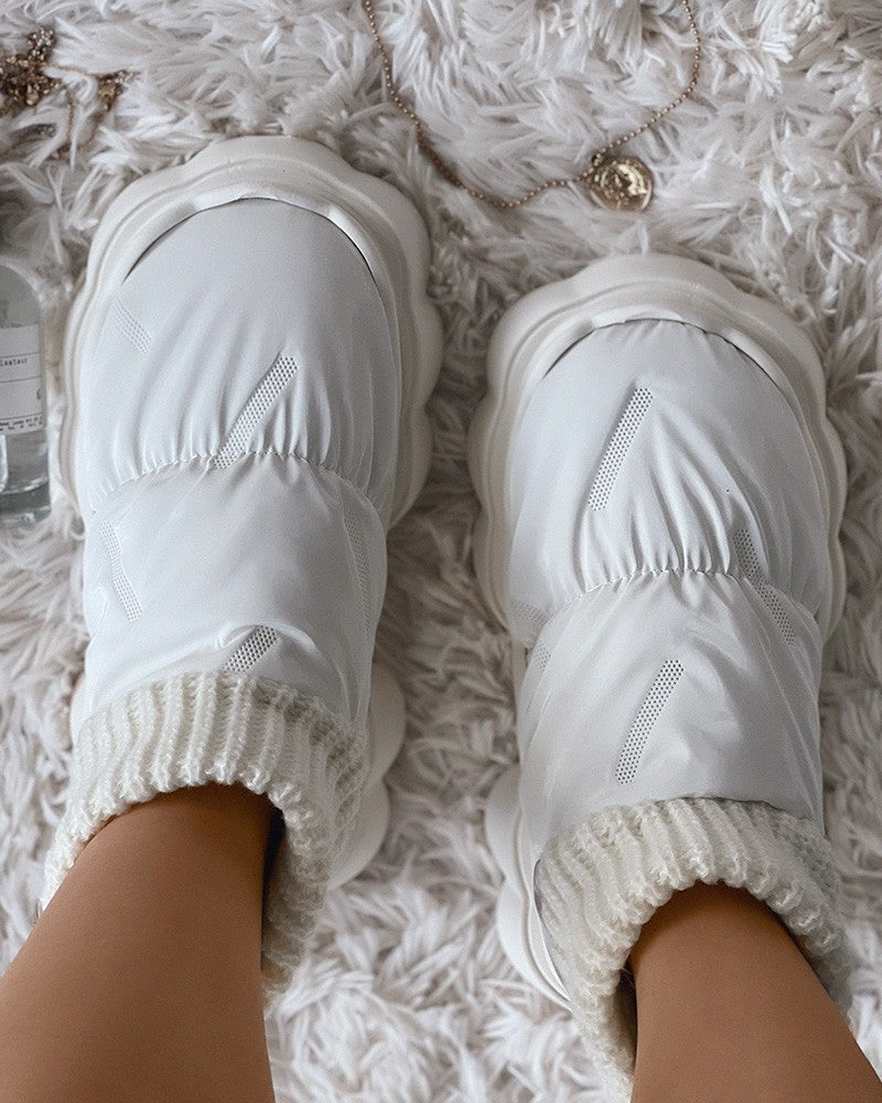 Quilted Non Slip Lined Slipper Boots