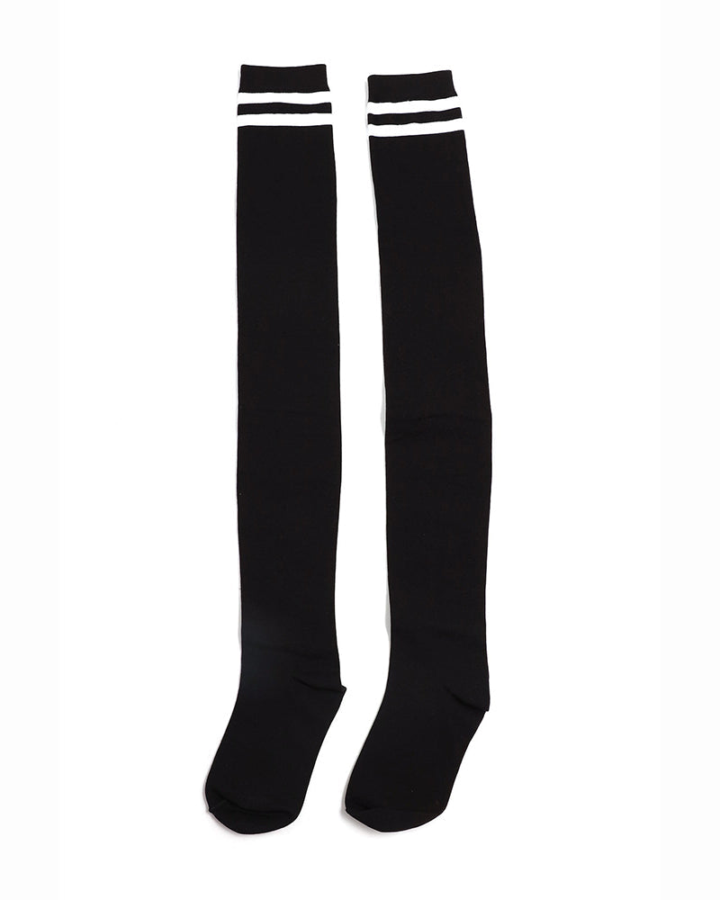 Striped Over The Knee Winter Socks