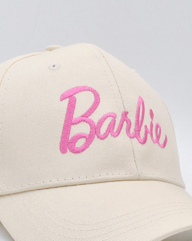 Sweet Barbie Letter Embroidery Adjustable Strap Baseball Cap