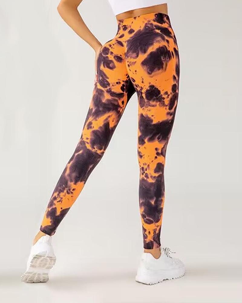 Seamless Butt Lift High Waist Tie Dye Yoga Pants Workout Leggings