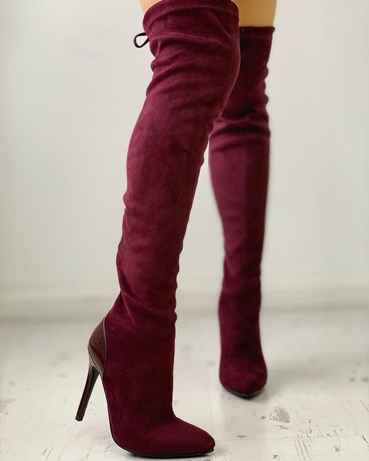 Pointed Toe Over The Knee Boots