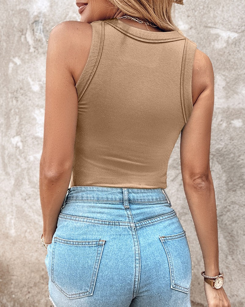 2 Piece Built in Bra Crewneck Tank Top Terry Towelling Lined Sleeveless Slim Fit Layering Shirt Tops