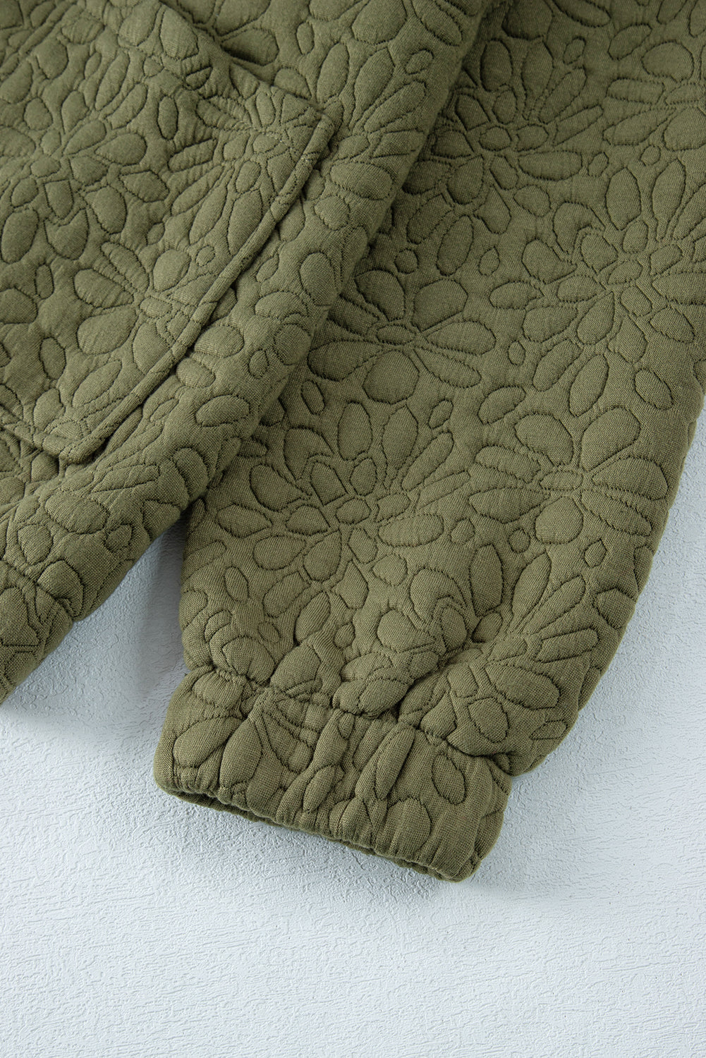 Jungle Green Floral Quilted Jacket