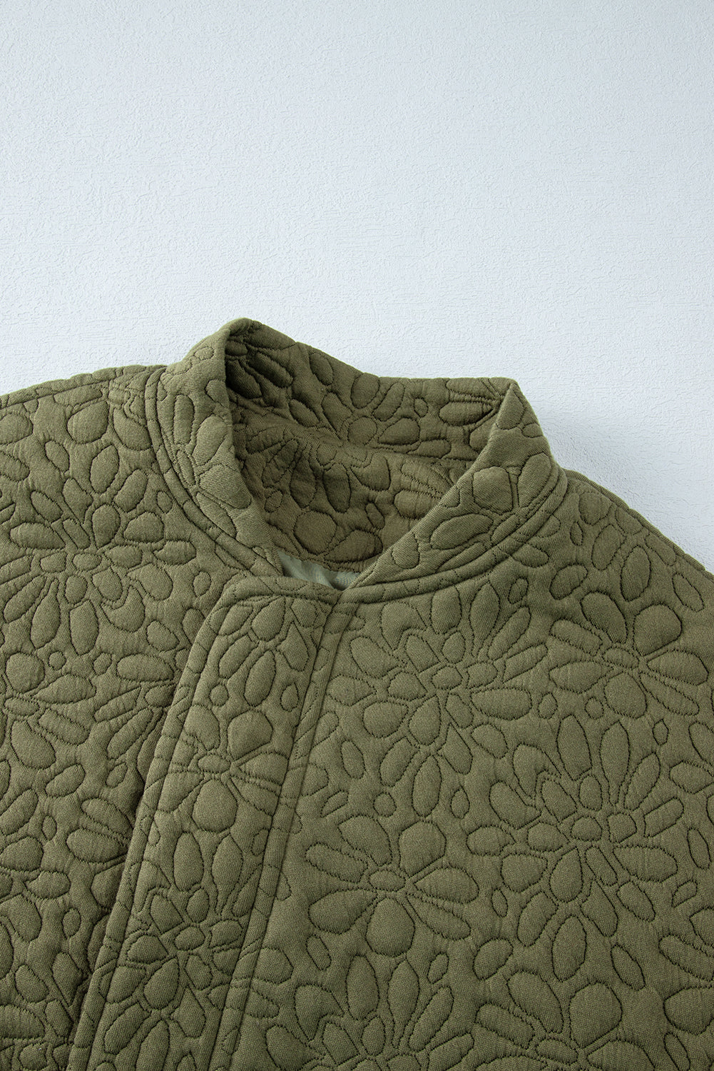 Jungle Green Floral Quilted Jacket