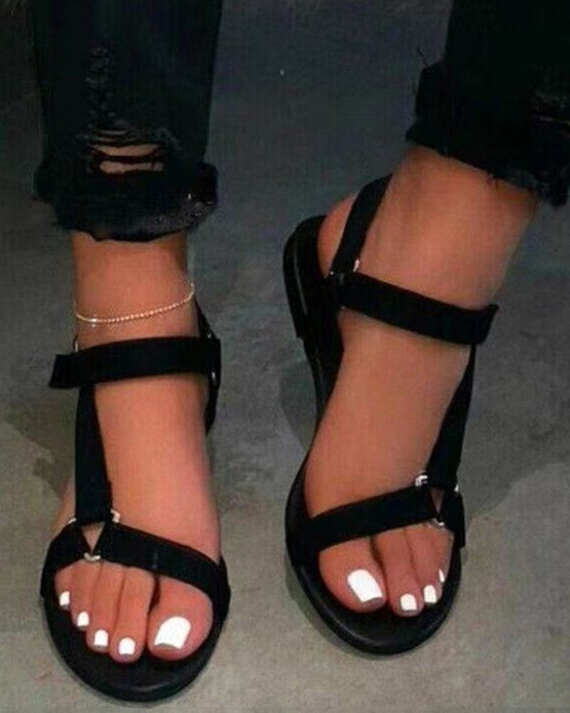 Cheetah Print Ankle Strap Sandals