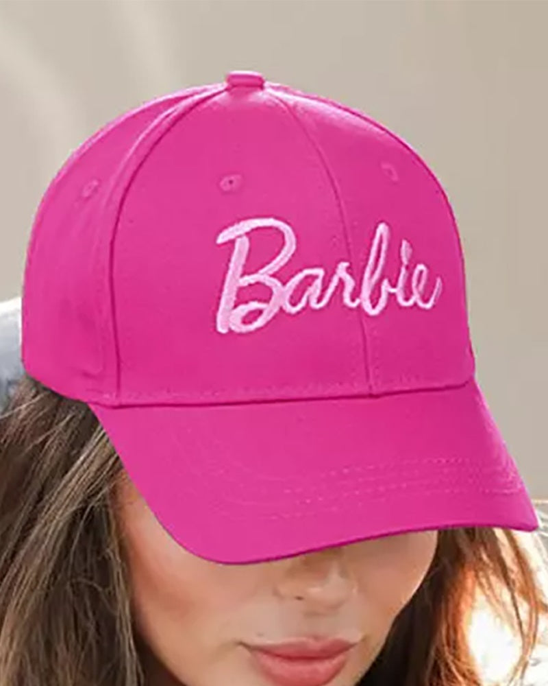 Sweet Barbie Letter Embroidery Adjustable Strap Baseball Cap