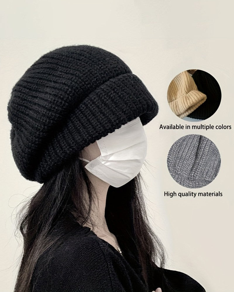 Knit Winter Warm Cuffed Beanie Hat