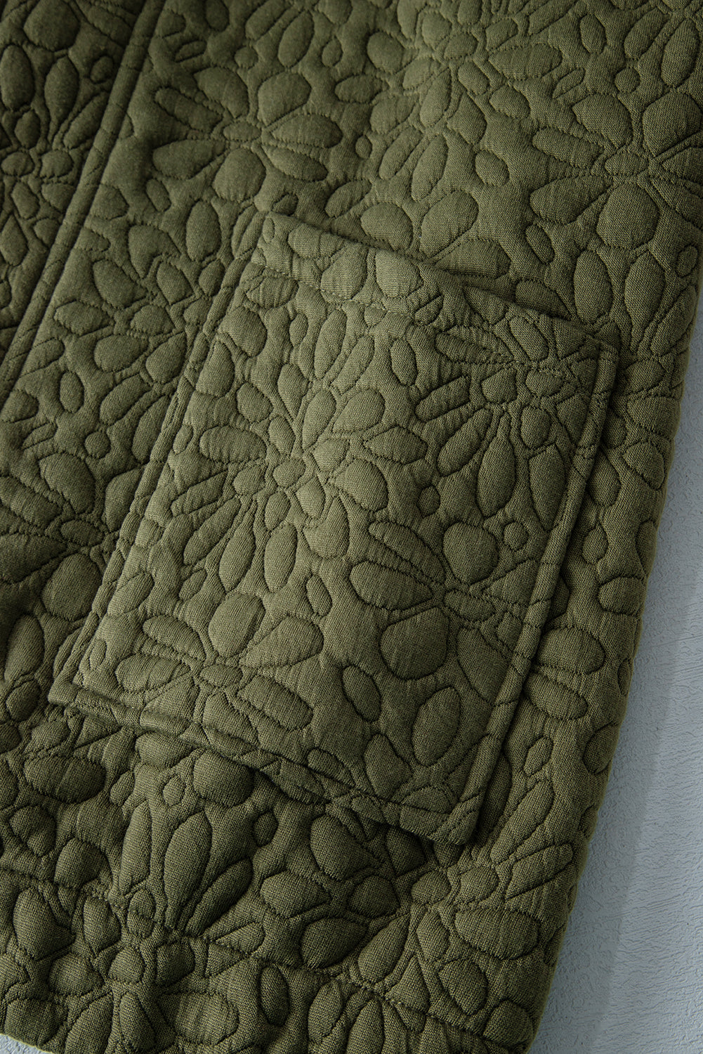 Jungle Green Floral Quilted Jacket