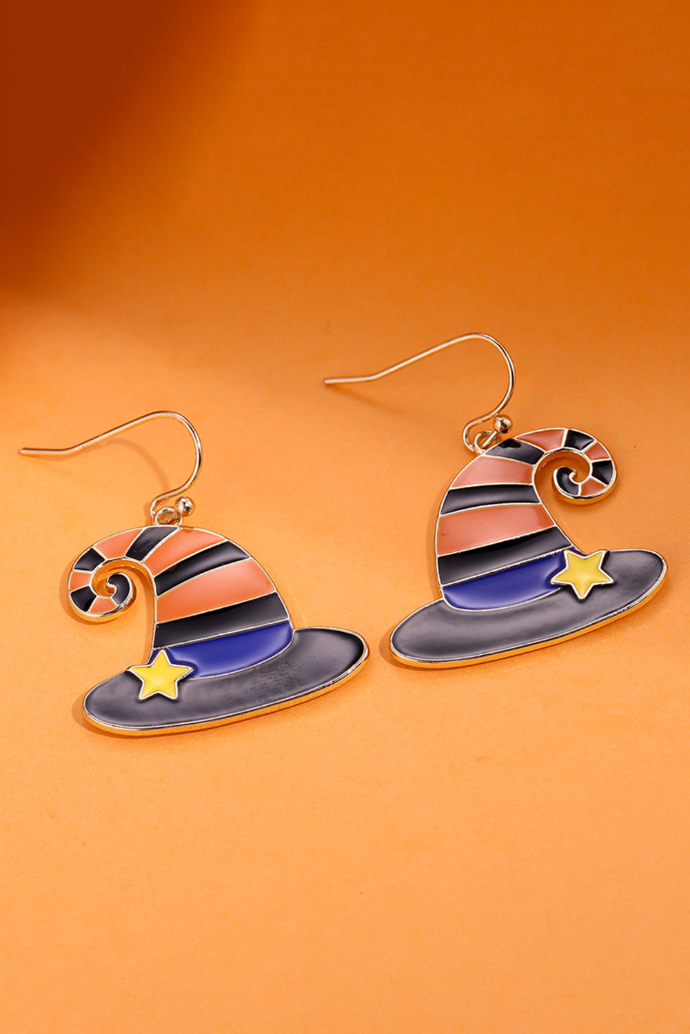 Carrot Star Witch Hat Halloween Hook Earrings