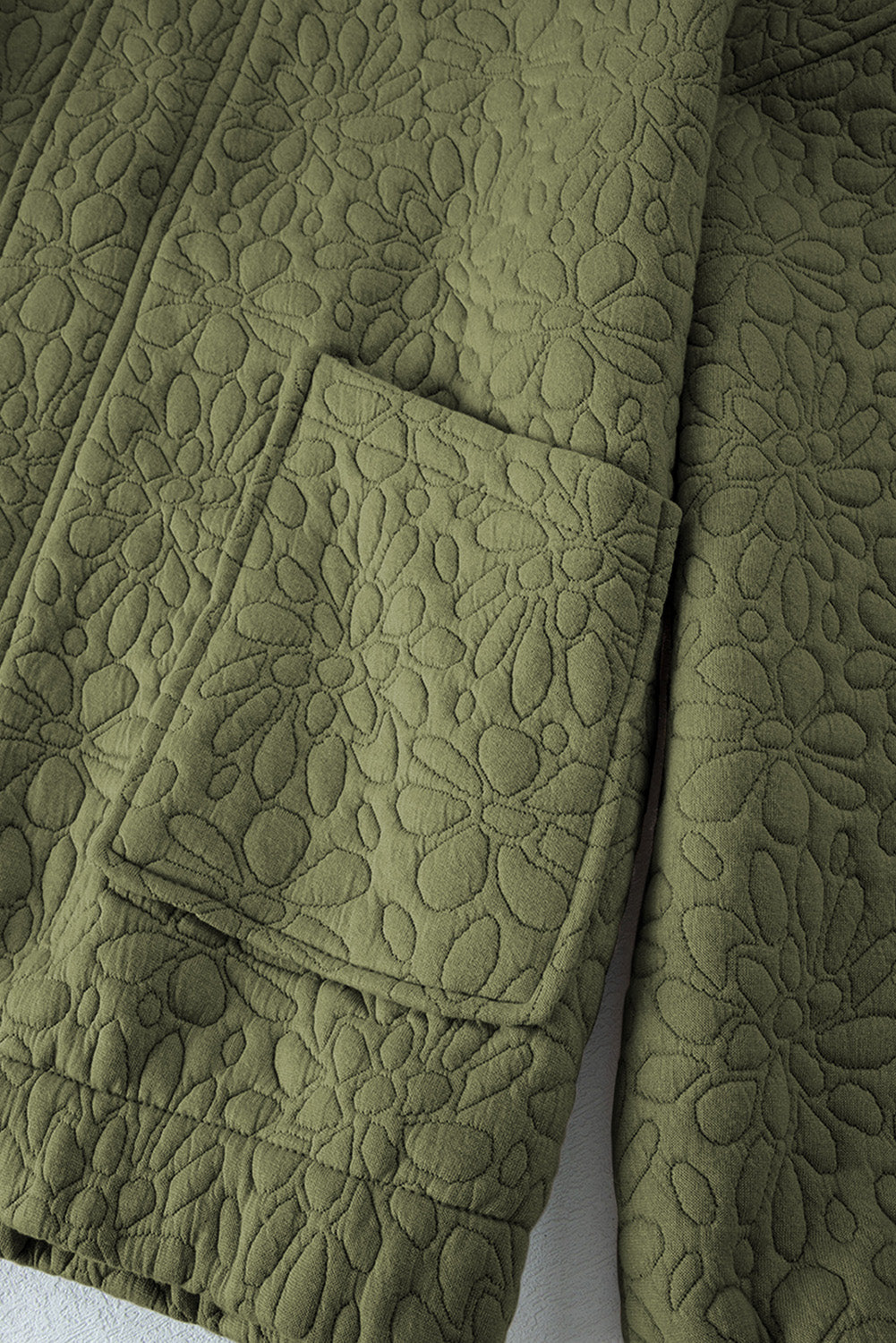 Jungle Green Floral Quilted Jacket